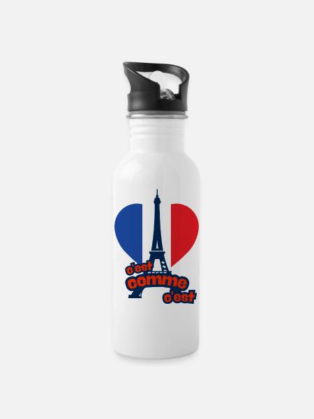 c'est as c'est - France - Water bottle with straw - white