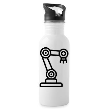bras robot - Gourde avec paille intégrée - blanc - Droite
