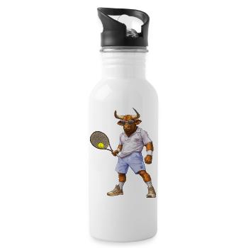 Bulls Tennis - Gourde avec paille intégrée - blanc - Droite
