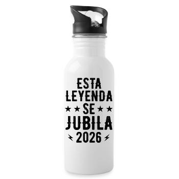 This Legend Retires 2026 - Water bottle with straw - white - Right