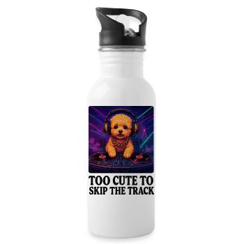 DJ Maltipoo : Trop mignon pour passer la piste - Neon Art - Gourde avec paille intégrée - blanc - Droite