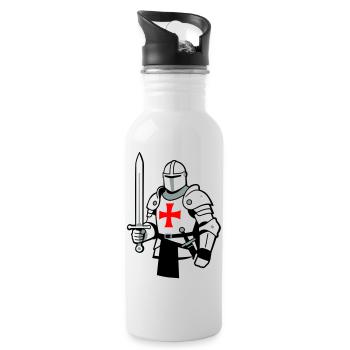chevalier - Gourde avec paille intégrée - blanc - Droite