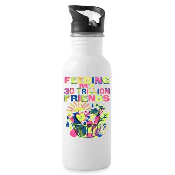 30 Trillion Friends Nutrition - Water bottle with straw - white - Right
