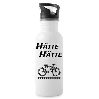 Everyday sayings, would have had a bicycle chain - Water bottle with straw - white - Right