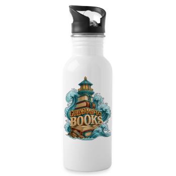 Guide Me To Books Magical Lighthouse - Water bottle with straw - white - Right
