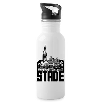 Monument Stade Silhouette - Gourde avec paille intégrée - blanc - Droite