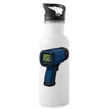 Breathalyzer - Water bottle with straw - white - Right