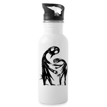 Abstract Figures Hug Creative - Water bottle with straw - white - Right