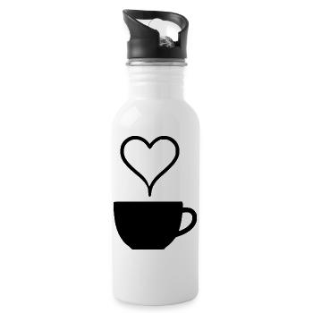 Kaffee Kaffeetasse Espresso Tasse Geschenk Kaffeet - Trinkflasche mit integriertem Trinkhalm - Weiß - Rechts