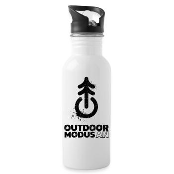 Mode extérieur activé – Bouton d’alimentation - Gourde avec paille intégrée - blanc - Droite
