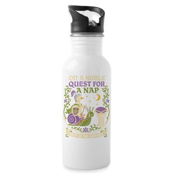 Noble knight in search of sleep - Water bottle with straw - white - Right