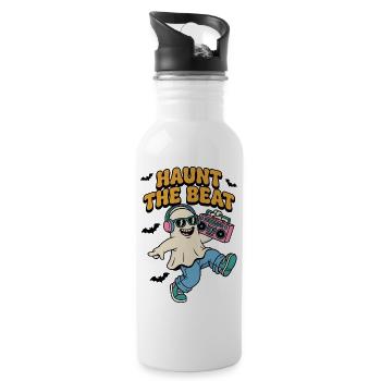 Haunt the Beat Ghost DJ - Water bottle with straw - white - Right