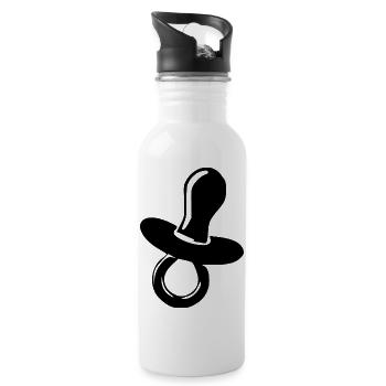 Baby Birth Gift - Water bottle with straw - white - Right
