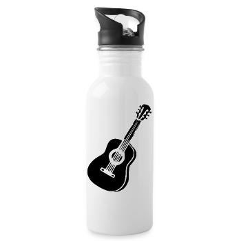 Guitar Music Gift Musician Music Band - Water bottle with straw - white - Right