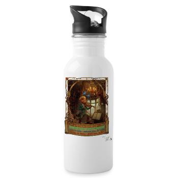 Ameise MALÚ Geige Violine Orchester Kinder Pop Art - Trinkflasche mit integriertem Trinkhalm - Weiß - Rechts