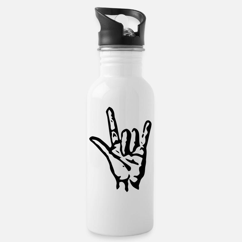 Cool - Water bottle with straw - white