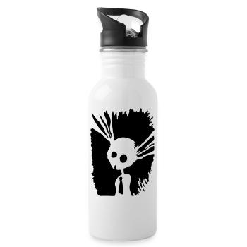 shadow bunny - Trinkflasche mit integriertem Trinkhalm - Weiß - Rechts