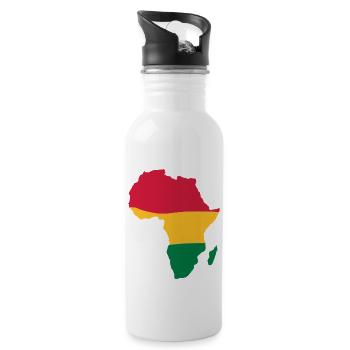 afrika - Trinkflasche mit integriertem Trinkhalm - Weiß - Rechts