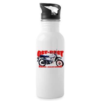 Simson S51 Enduro - Trinkflasche mit integriertem Trinkhalm - Weiß - Rechts