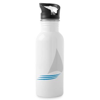segel-cap - Trinkflasche mit integriertem Trinkhalm - Weiß - Rechts