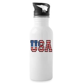 usa 3 - Gourde avec paille intégrée - blanc - Droite