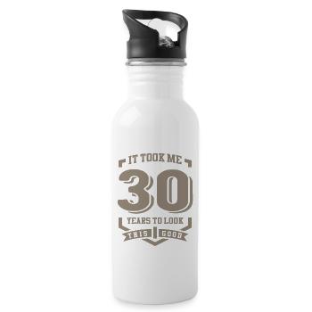 It Took Me 30 Years - Water bottle with straw - white - Right