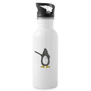 Danse Penguin - Penguin tamponnant Danse - Gourde avec paille intégrée - blanc - Droite