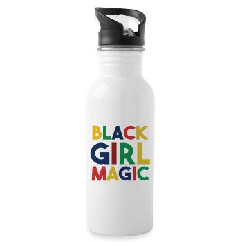 Black Magic - Gift - Girl Shirt - Water bottle with straw - white - Right