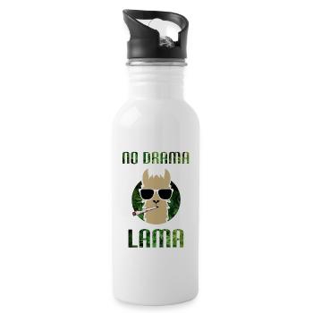 No Drama Lama Joint - Trinkflasche mit integriertem Trinkhalm - Weiß - Rechts