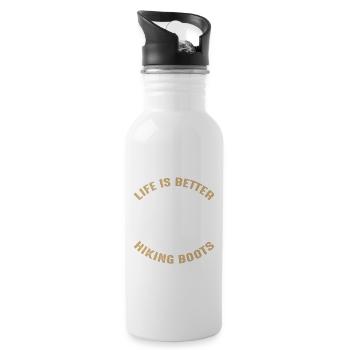 Berge Shirt · Bergsteigen · Wandern · Wanderschuhe - Trinkflasche mit integriertem Trinkhalm - Weiß - Rechts