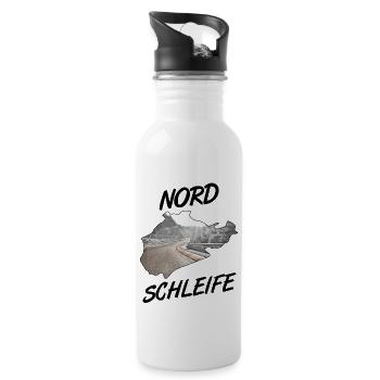 Nordschleife - Water bottle with straw - white - Right