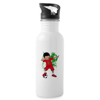 Equipe nationale de football du Maroc WM Dab - Gourde avec paille intégrée - blanc - Droite