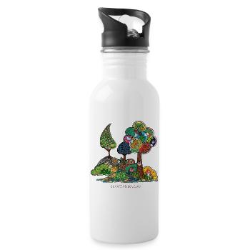 Elise's garden - Water bottle with straw - white - Right