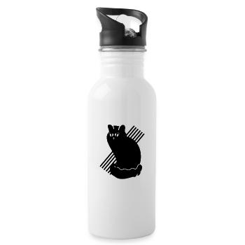 cat's-eye - Water bottle with straw - white - Right
