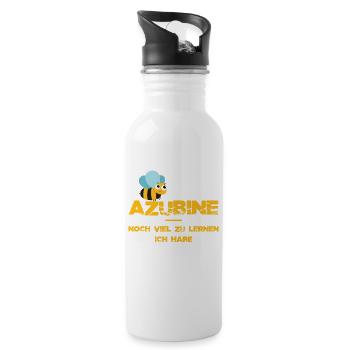 Azubiene Azubine Geschenkidee T-Shirt - Trinkflasche mit integriertem Trinkhalm - Weiß - Rechts