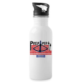 Prepper survives with crossbow - Water bottle with straw - white - Right