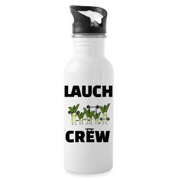 Lauch Crew Eine Gang aus Lauchs - Trinkflasche mit integriertem Trinkhalm - Weiß - Rechts