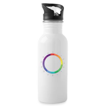 Échelle de pH Funny Chemist Fun Joke Fun cadeau - Gourde avec paille intégrée - blanc - Droite
