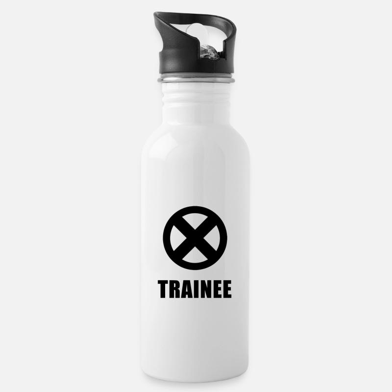 X stagiaire - Gourde avec paille intégrée - blanc