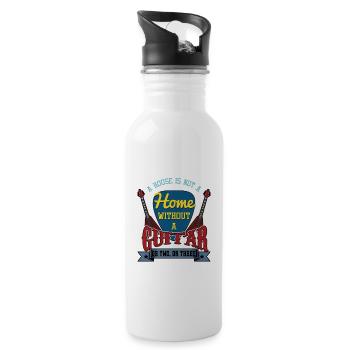 Guitar - Water bottle with straw - white - Right