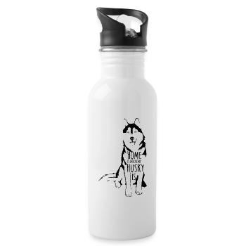 Husky - Trinkflasche mit integriertem Trinkhalm - Weiß - Rechts