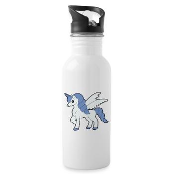 Ailes de licorne fière idée cadeau - Gourde avec paille intégrée - blanc - Droite