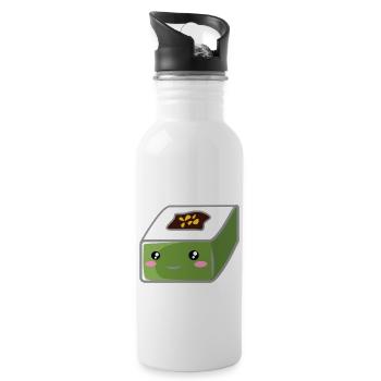Square sushi - Water bottle with straw - white - Right
