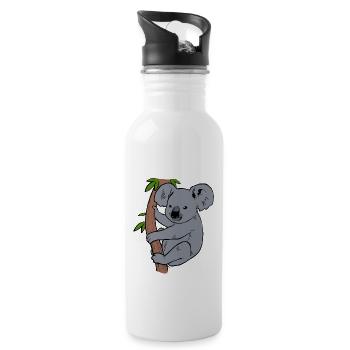 Koala - Gourde avec paille intégrée - blanc - Droite