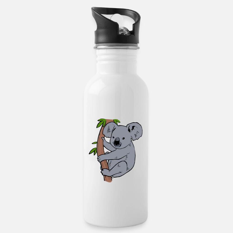 Koala - Gourde avec paille intégrée - blanc