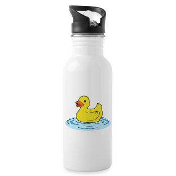Badeente - Trinkflasche mit integriertem Trinkhalm - Weiß - Rechts