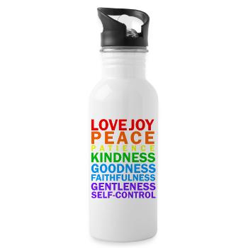 Fruit of the spirit - Water bottle with straw - white - Right