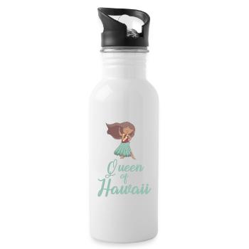 Queen of Hawaii - Water bottle with straw - white - Right