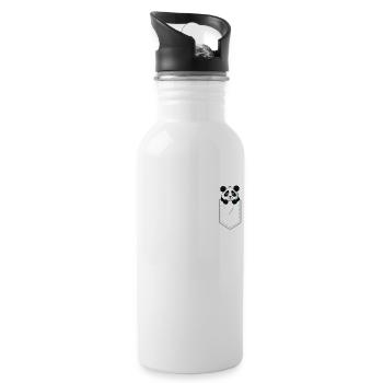 Pocket Panda - Water bottle with straw - white - Right