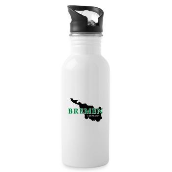 Bremen - Trinkflasche mit integriertem Trinkhalm - Weiß - Rechts